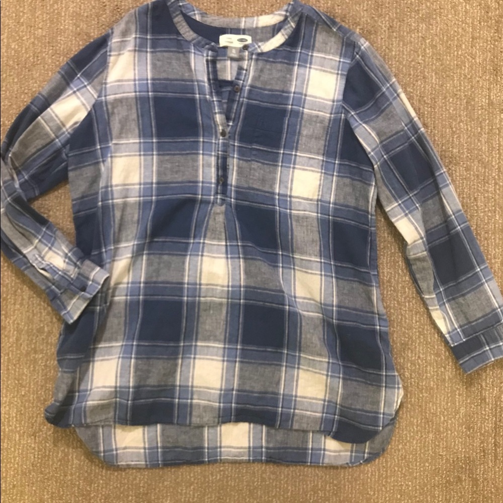Old navy blue flannel tunic Size: XL